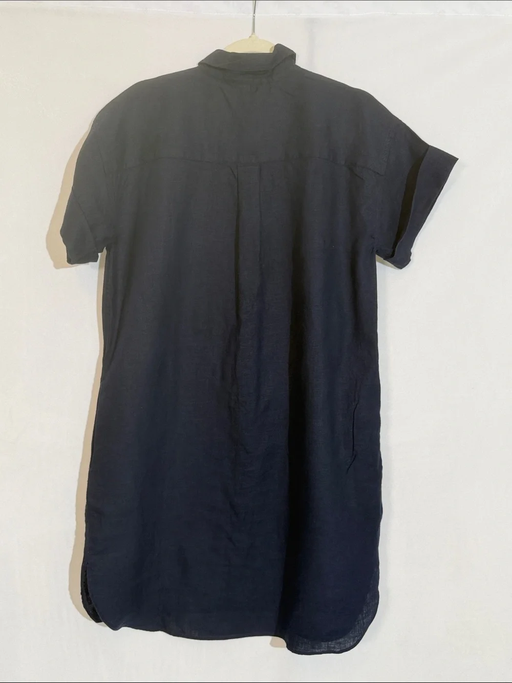 J. Crew Capitaine Dress Size S Navy Blue 100% Linen